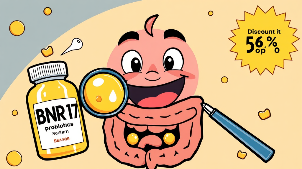 비에날17 유산균 가격 정보 (cartoon 스타일)