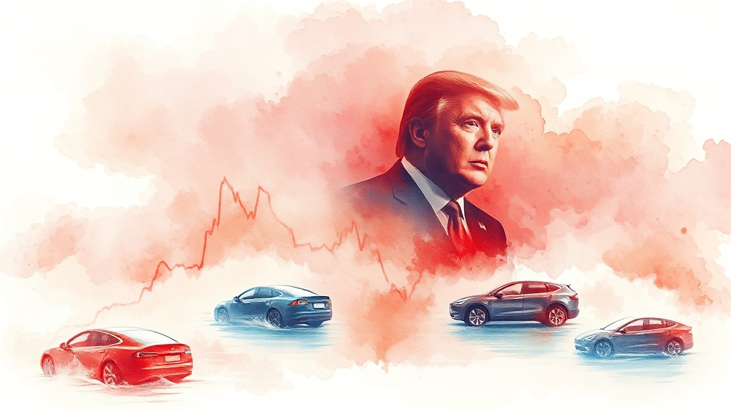 테슬라 주가, 불확실성 요인은 무엇? (watercolor 스타일)