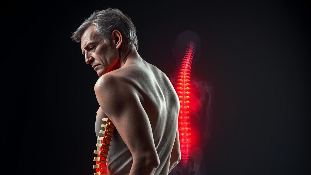 허리통증 원인과 종류 (realistic 스타일)