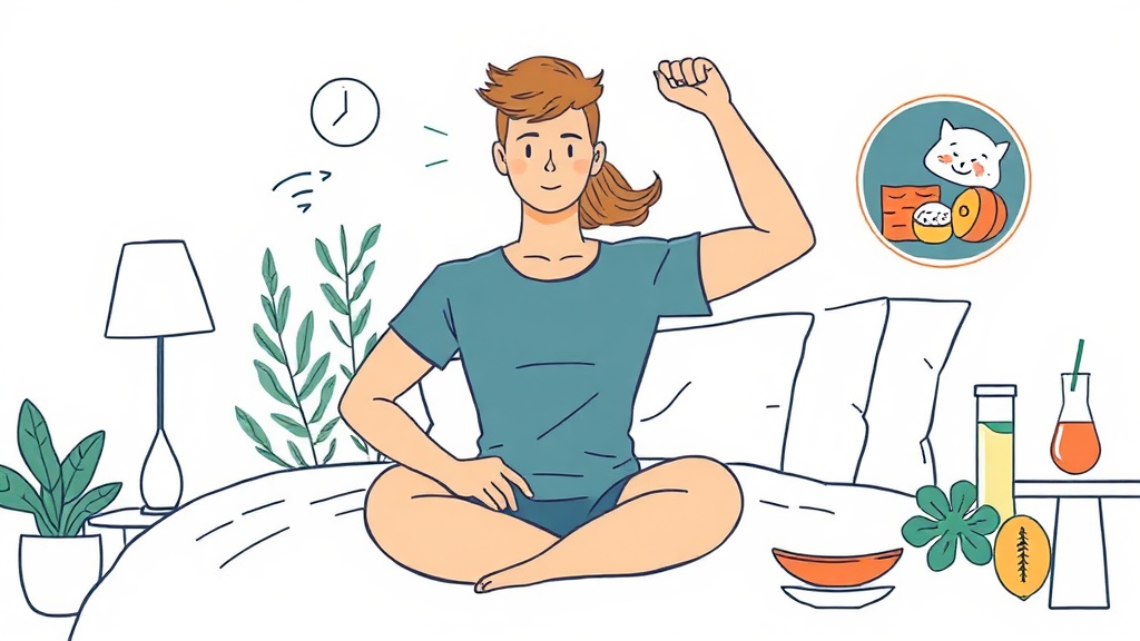 생활 습관 개선 실천 (illustration 스타일)