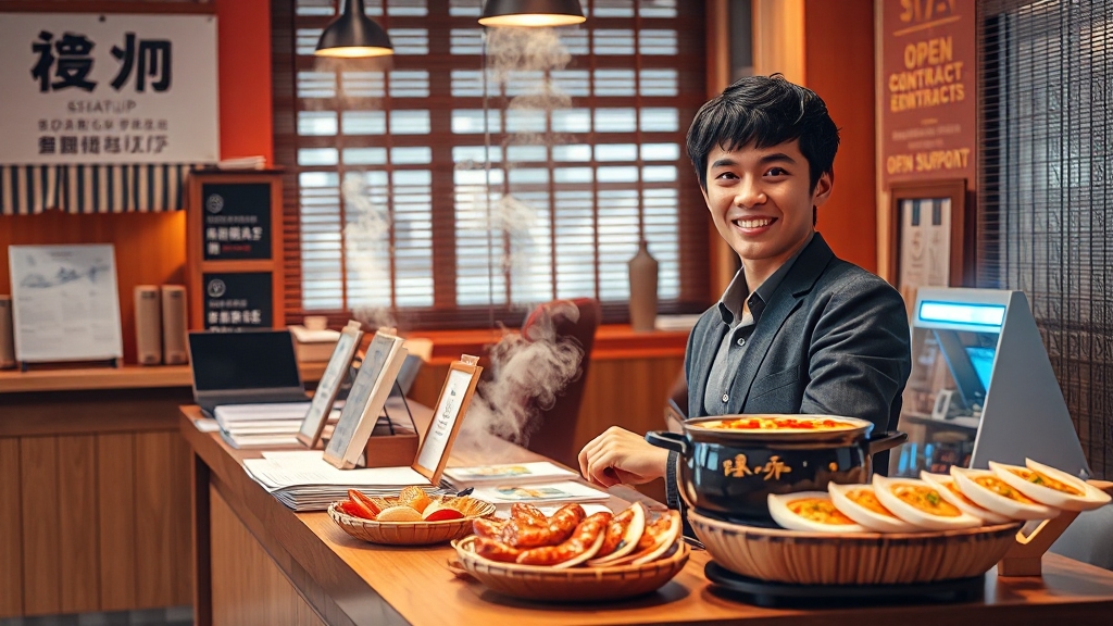 창업 절차 및 운영 시스템 (realistic 스타일)