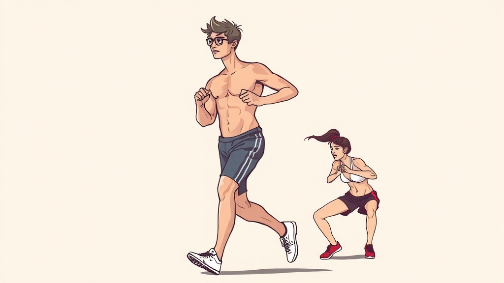 내장지방 감소 운동 방법 (illustration 스타일)