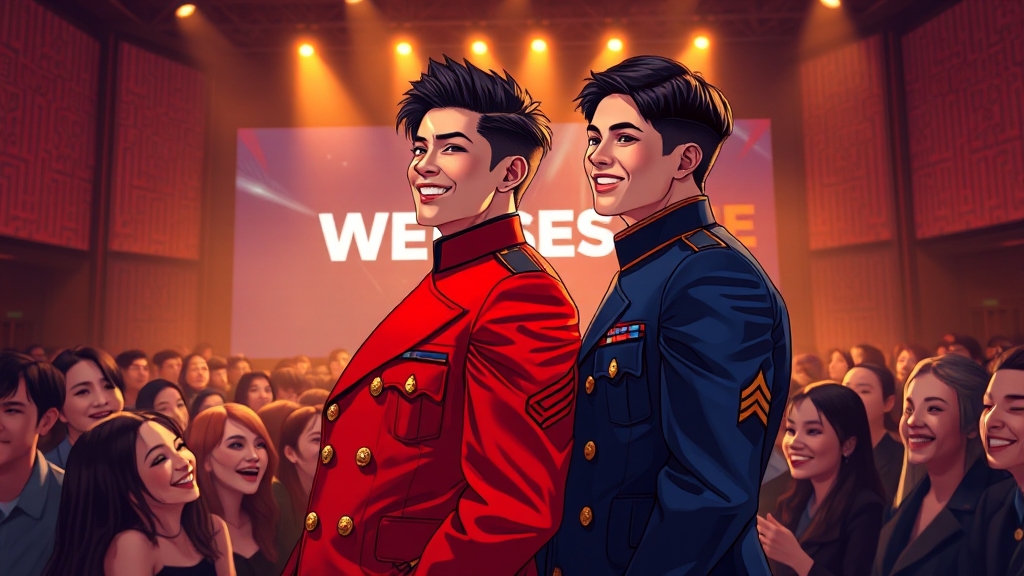 군 생활 경험과 메시지 (illustration 스타일)