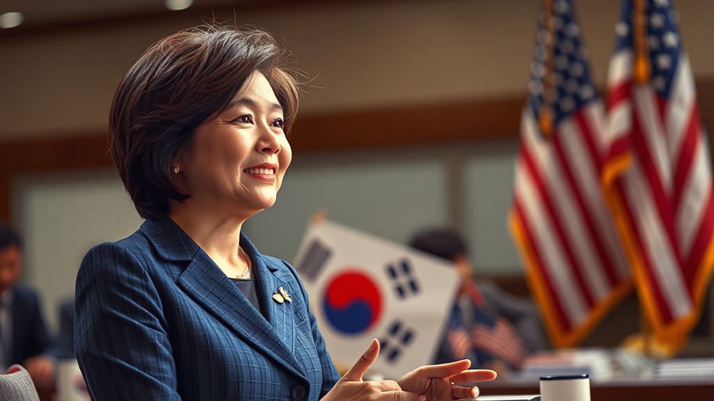 한미동맹 강화 노력 (realistic 스타일)