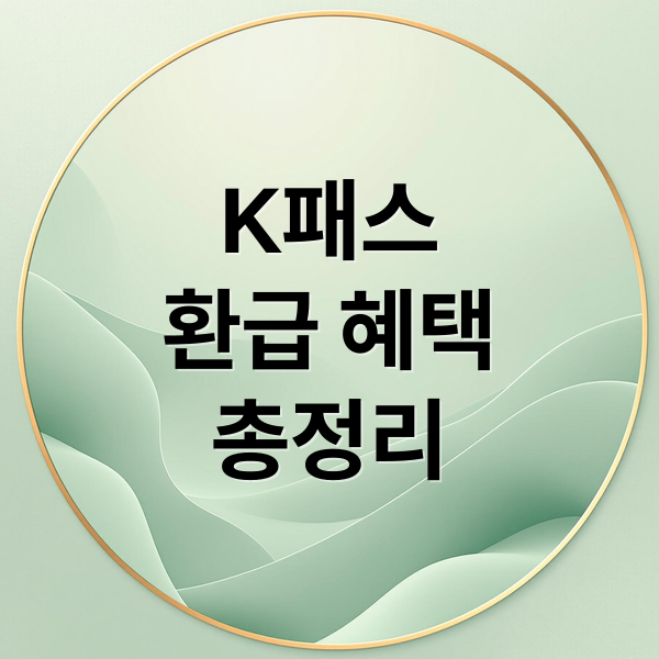 K패스
환급 혜택
총정리 (K패스 카드 발급 신청 환급)