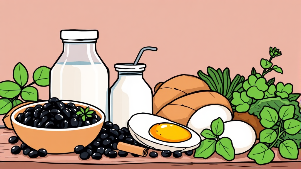 근육 생성을 돕는 단백질 식품 완벽 가이드 (illustration 스타일)