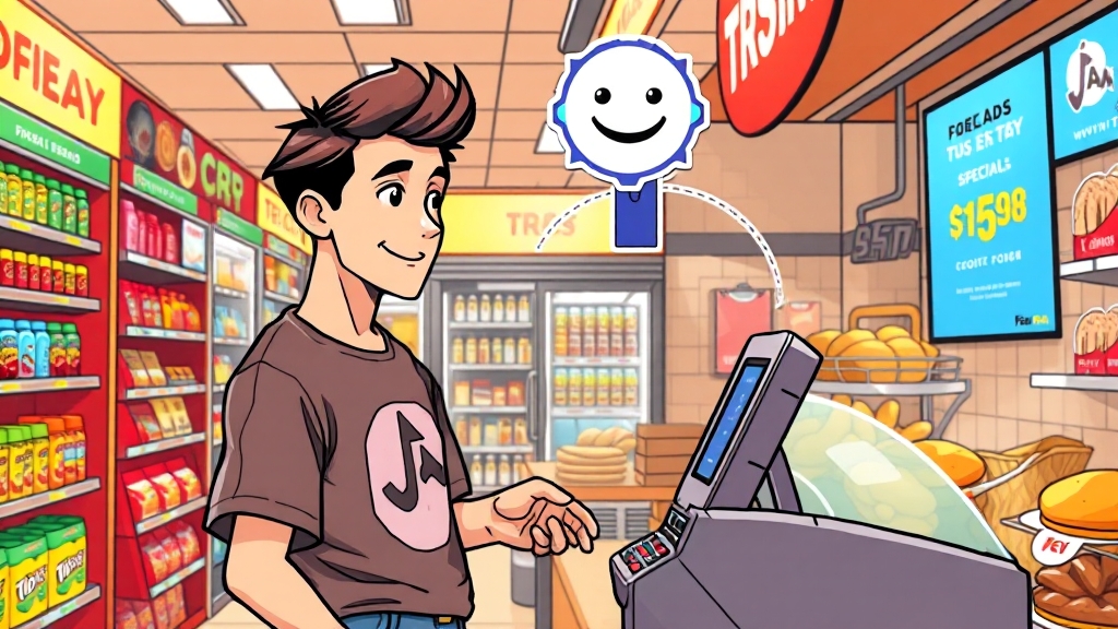 토스 페이스페이 사용 가능 매장 (cartoon 스타일)