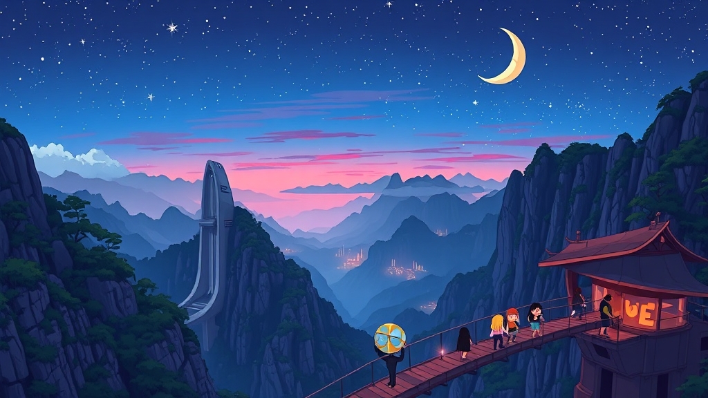 장가계 3박 5일 추천 코스 (cartoon 스타일)
