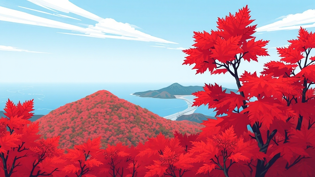 울릉도 대표 명소는? (cartoon 스타일)