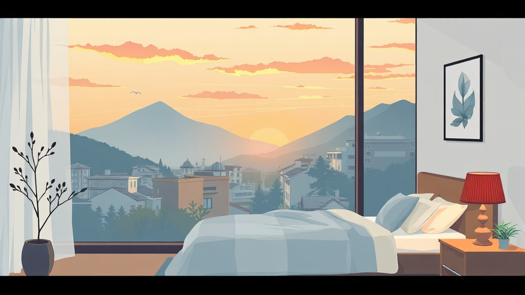 체험숙박 비용 및 기간 (illustration 스타일)