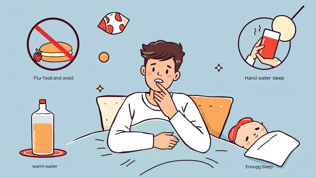 피해야 할 음식 & 생활 습관 (illustration 스타일)