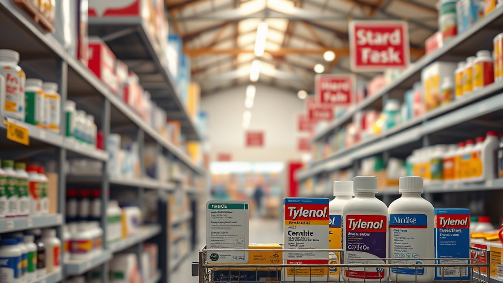 메디킹덤약국, 탁센 외 다양한 약품 가격 비교 (realistic 스타일)