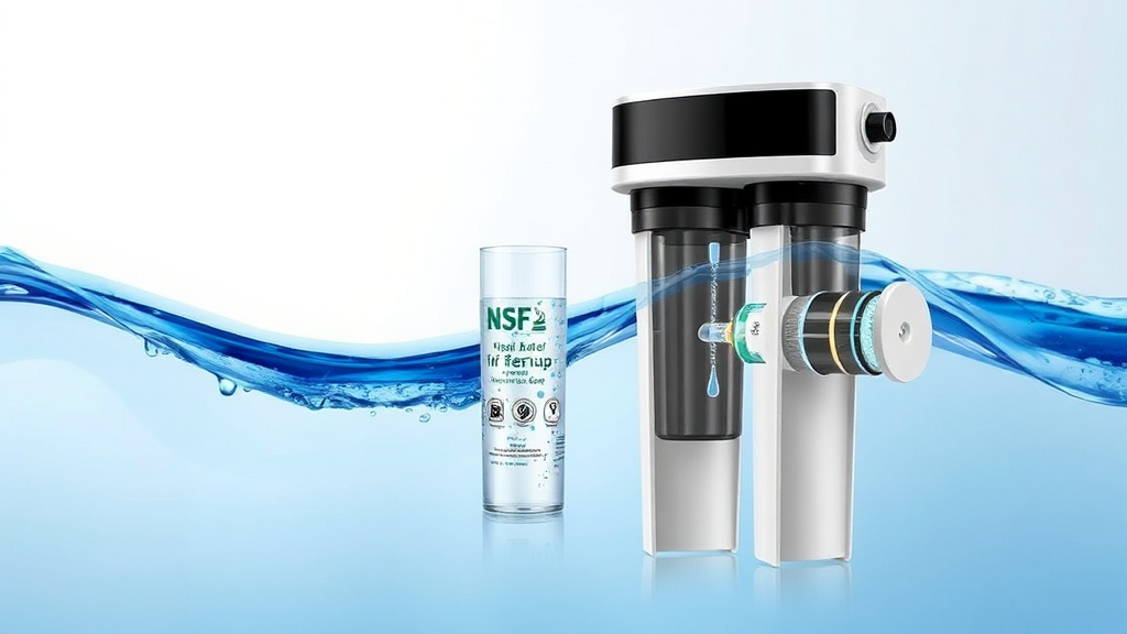 정수기 필터 시스템, 단계별 비교 (realistic 스타일)