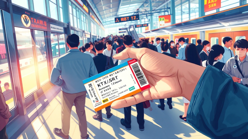KTX/SRT 예매 핵심 요약 (illustration 스타일)
