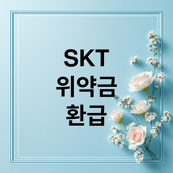 SKT
위약금
환급 (SKT 위약금 환급)