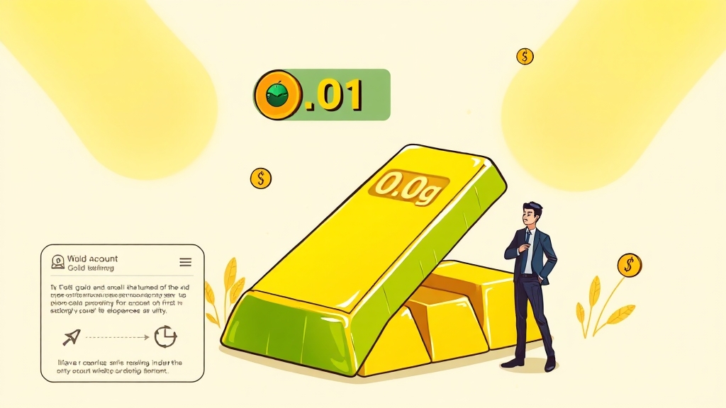 금 통장: 소액으로 꾸준히 금 모으기 (cartoon 스타일)