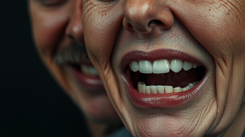 주요 원인 1: 치아 마모와 파절 (realistic 스타일)