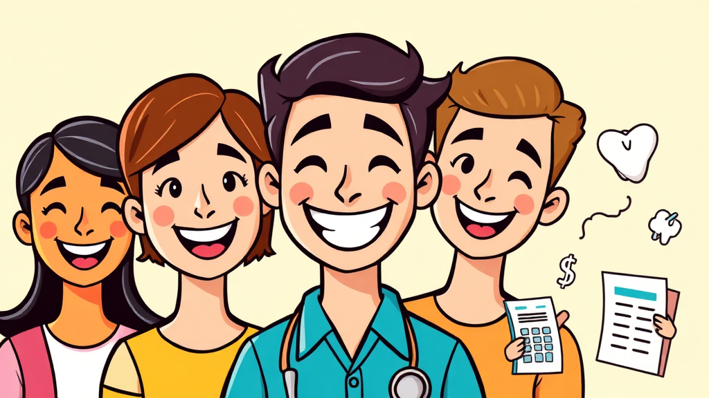 치아보험, 실제 치료 경험과 보험금 청구 과정 (cartoon 스타일)