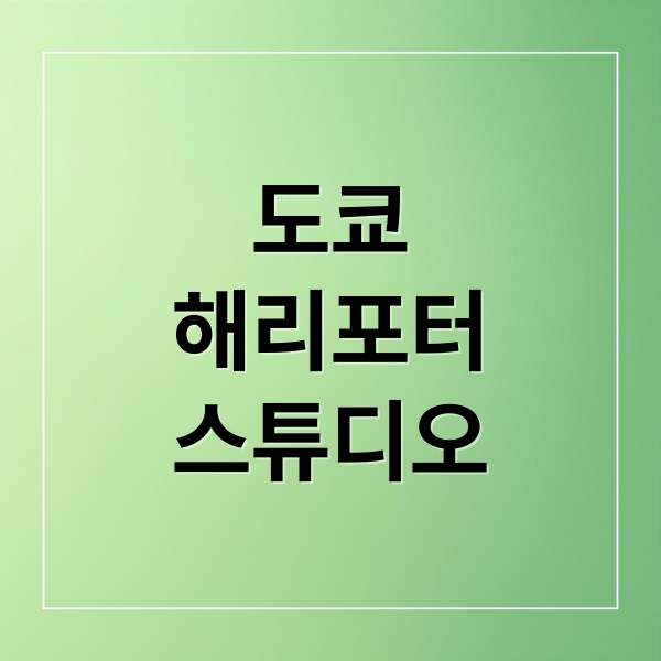 도쿄
해리포터
스튜디오 (해리포터 스튜디오 예약)