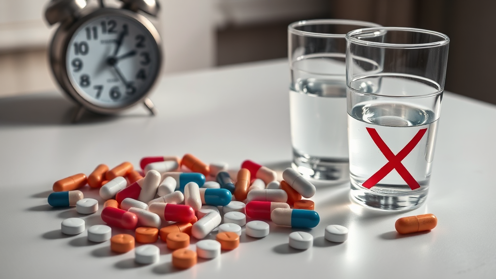 타이레놀 복용 시 주의사항 (realistic 스타일)