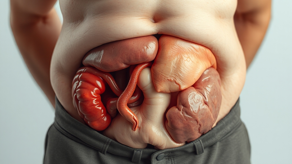 내장지방, 왜 위험할까? (realistic 스타일)