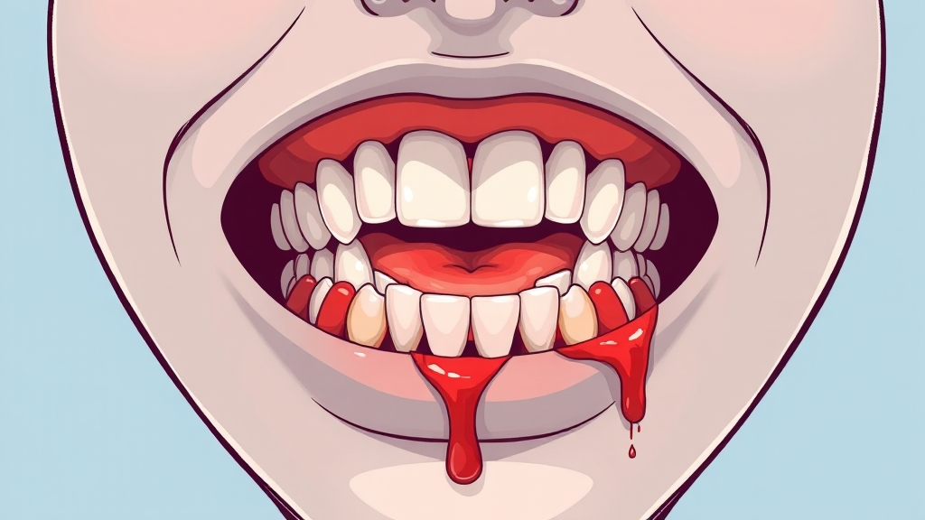 잇몸 질환 증상 (cartoon 스타일)