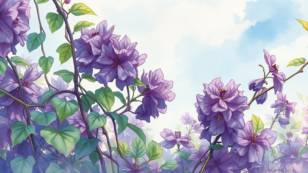 칡꽃, 무엇일까요? (watercolor 스타일)
