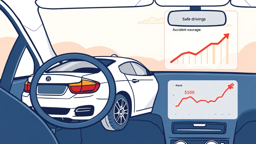 사고 이력과 보험료 할증 기준 (illustration 스타일)