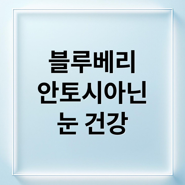 블루베리
안토시아닌
눈 건강 (안토시아닌)
