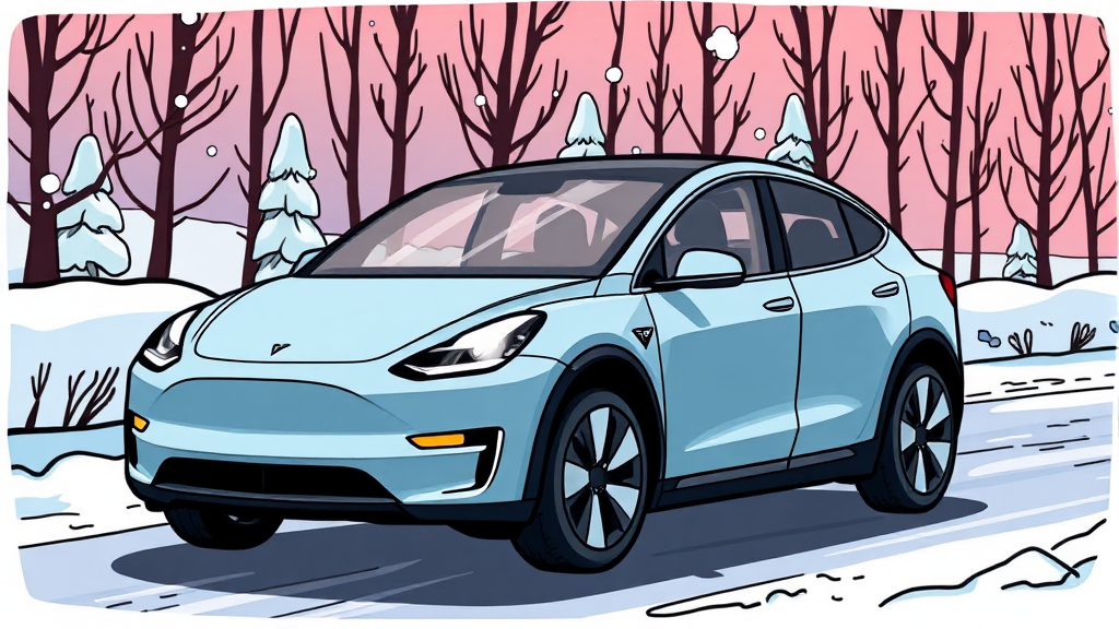 구매 고려사항: 겨울철 주행 성능과 장단점 (cartoon 스타일)