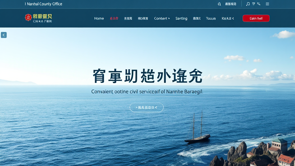 남해군청 홈페이지 소개 (realistic 스타일)