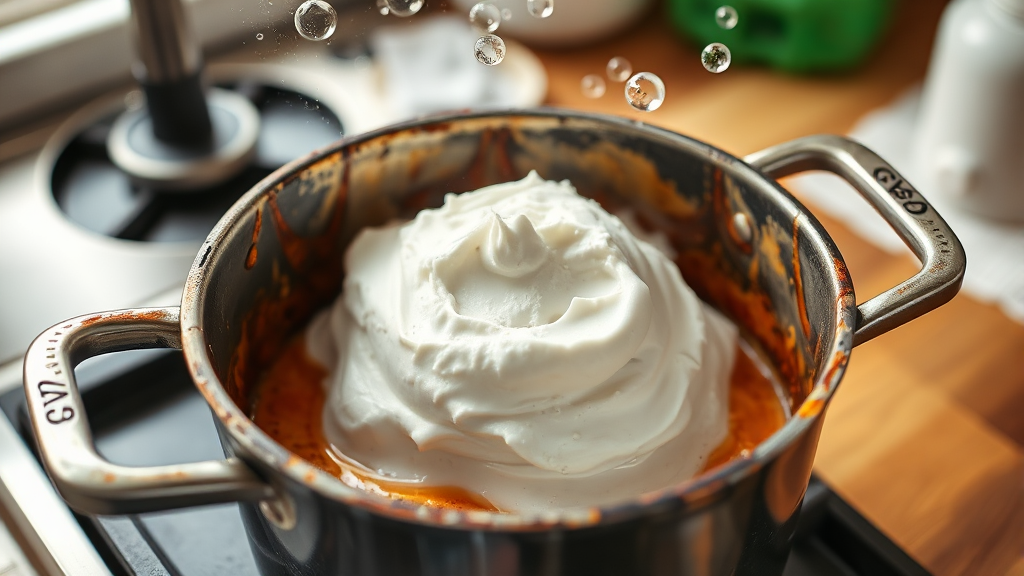 베이킹소다 탄 냄비 세척