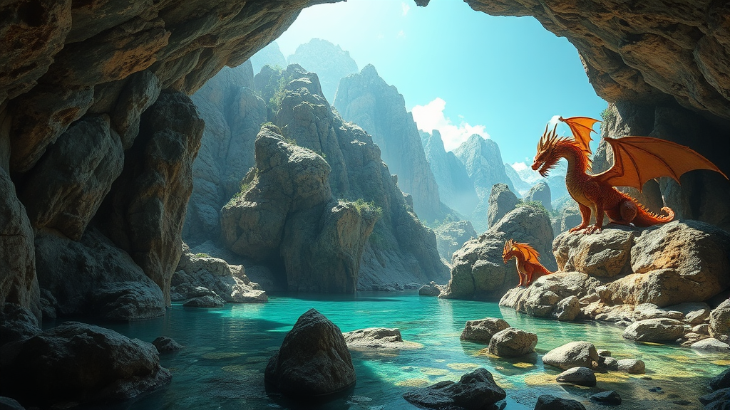 구문소의 신비로운 기운과 태백의 매력 (realistic 스타일)