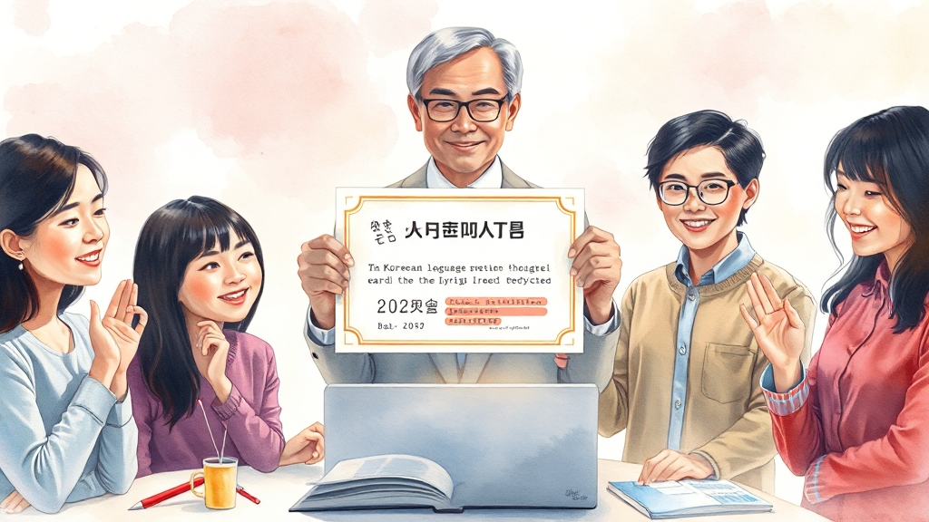 학점은행제 활용, 한글 자격증 취득 전략 (watercolor 스타일)