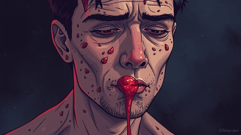 혈소판감소증 주요 증상 (illustration 스타일)