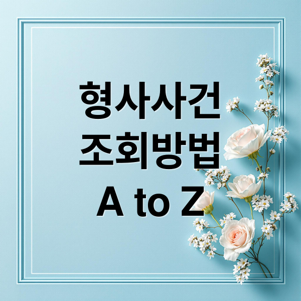 형사사건
조회방법
A to Z (형사 사건 조회)