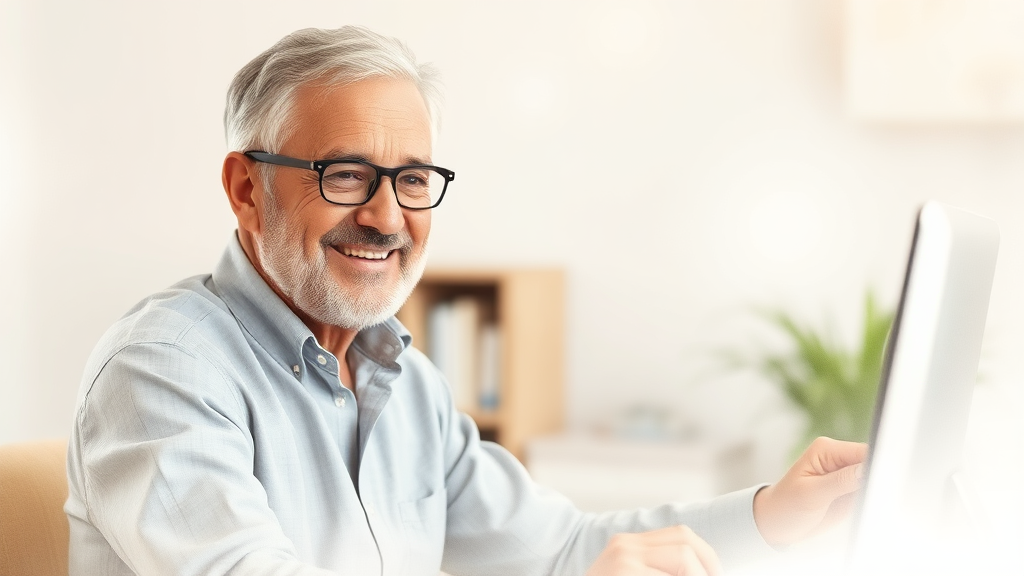 시니어 일자리 신청 방법 (watercolor 스타일)