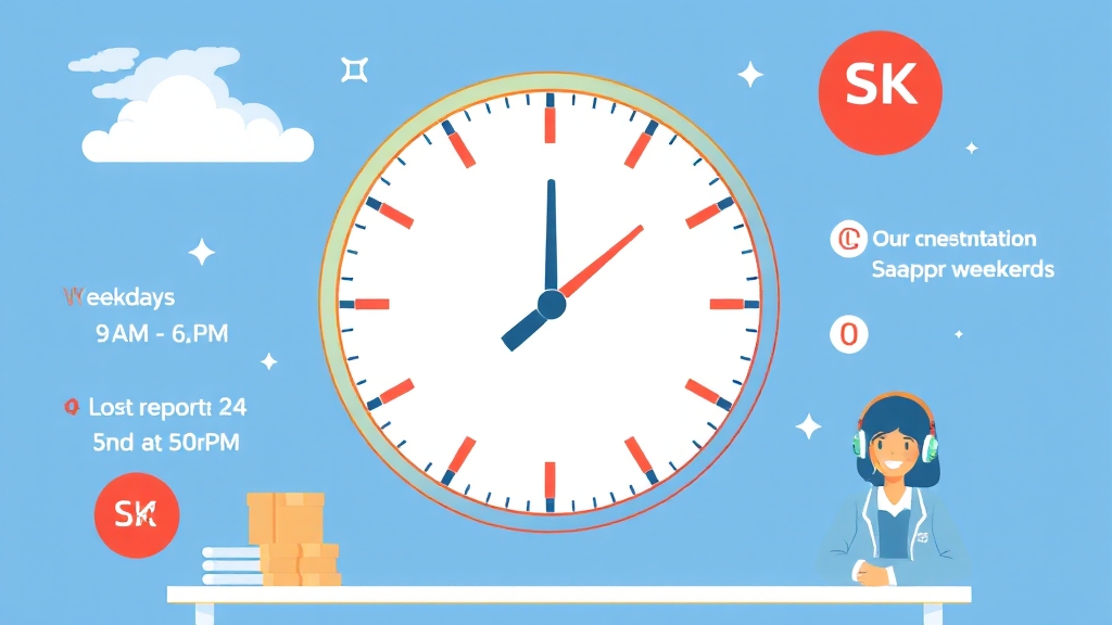 SKT 고객센터 운영 시간 (illustration 스타일)