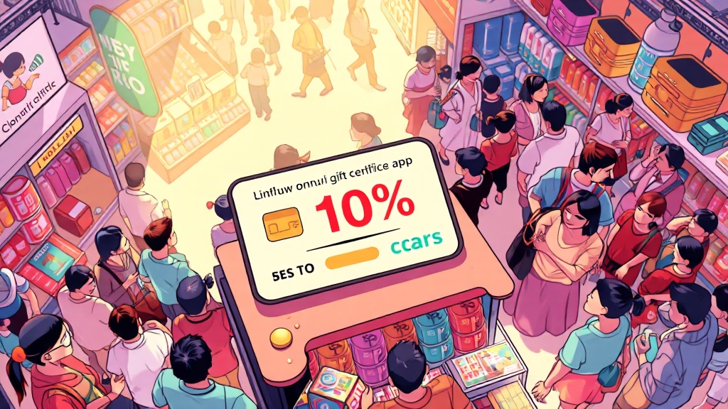 디지털 상품권 사용법 (cartoon 스타일)