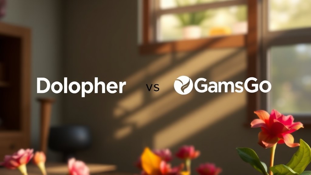 돌로퍼 vs 겜스고: 플랫폼 비교 (realistic 스타일)