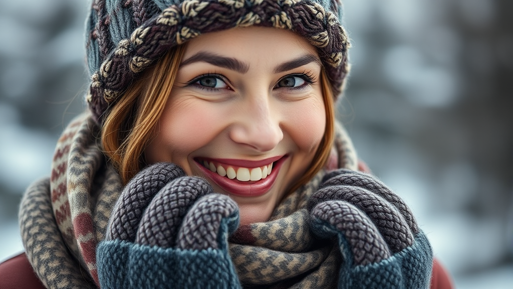 한랭 두드러기 예방 및 관리 (realistic 스타일)