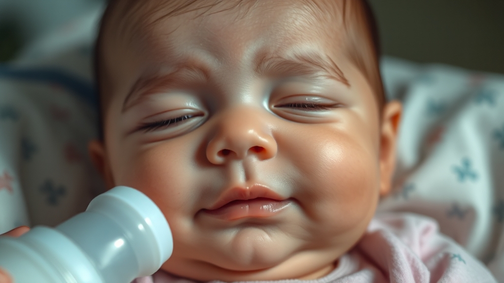 코막힘이 아기에게 미치는 영향 (realistic 스타일)