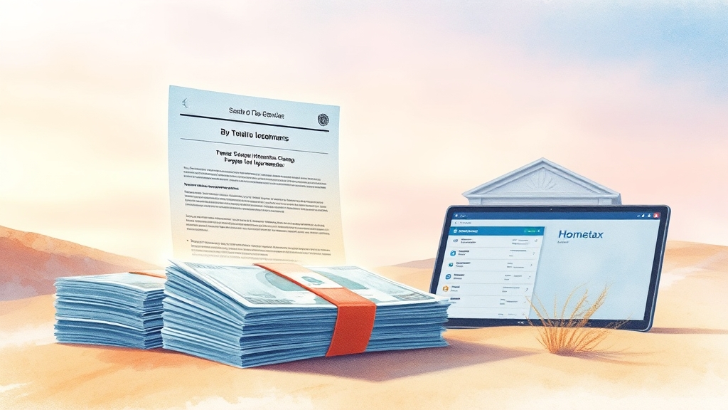 환급금 조회 시 꼭 알아둘 것들 (watercolor 스타일)