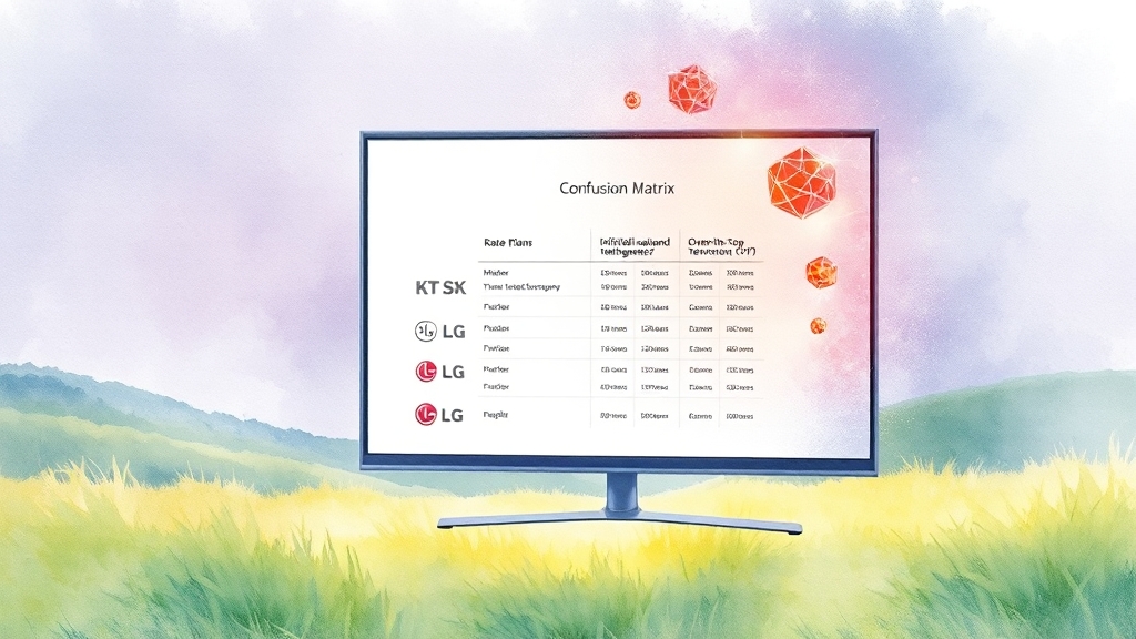 통신사별 요금제 비교 (watercolor 스타일)