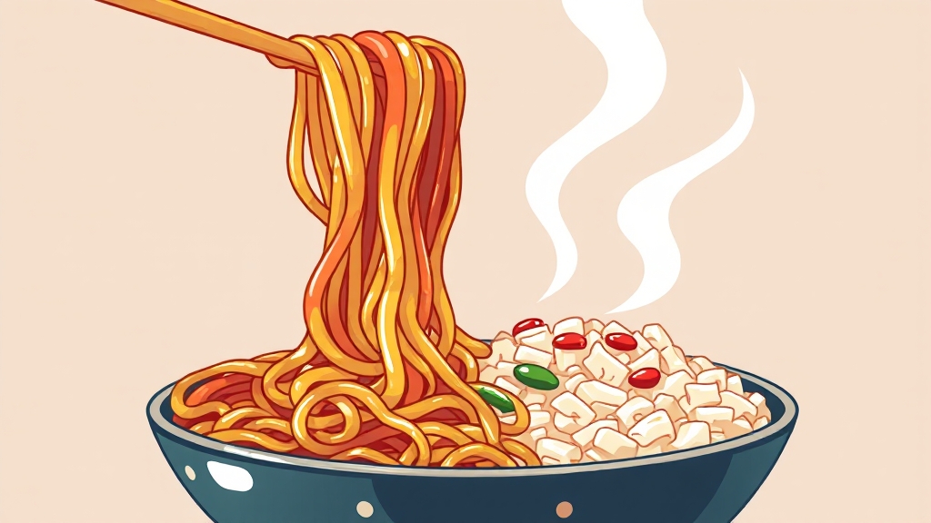 남은 잡채 보관 & 활용법 (illustration 스타일)