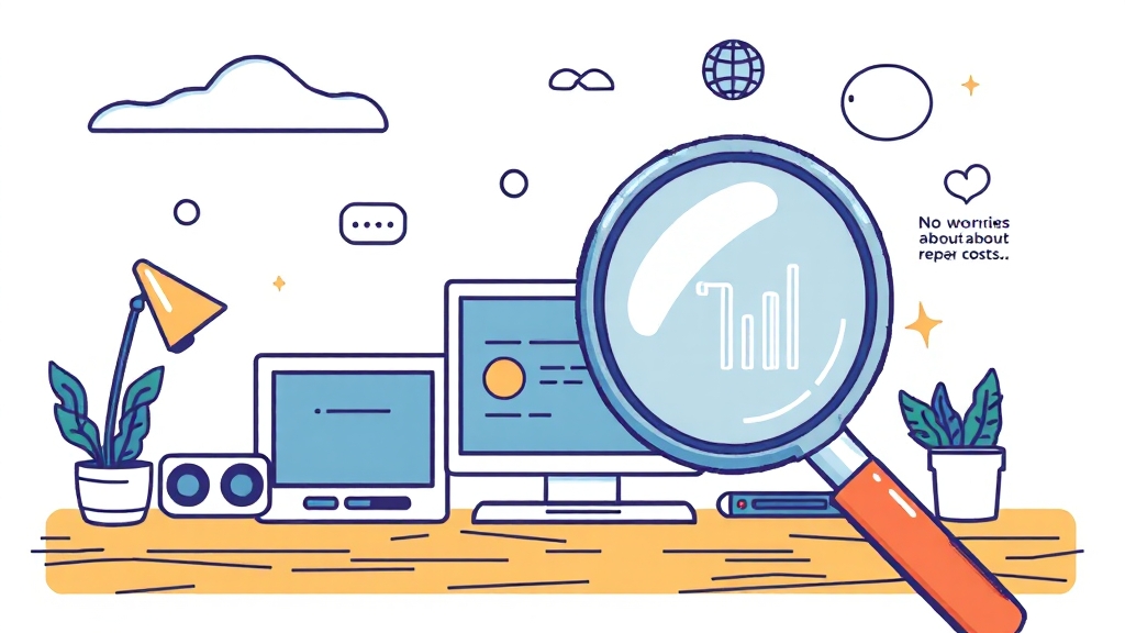 수리 비용 및 보증 기준 (illustration 스타일)