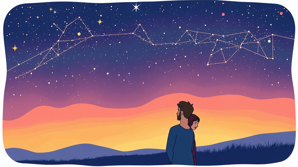 별자리 궁합표 보는 법 (cartoon 스타일)