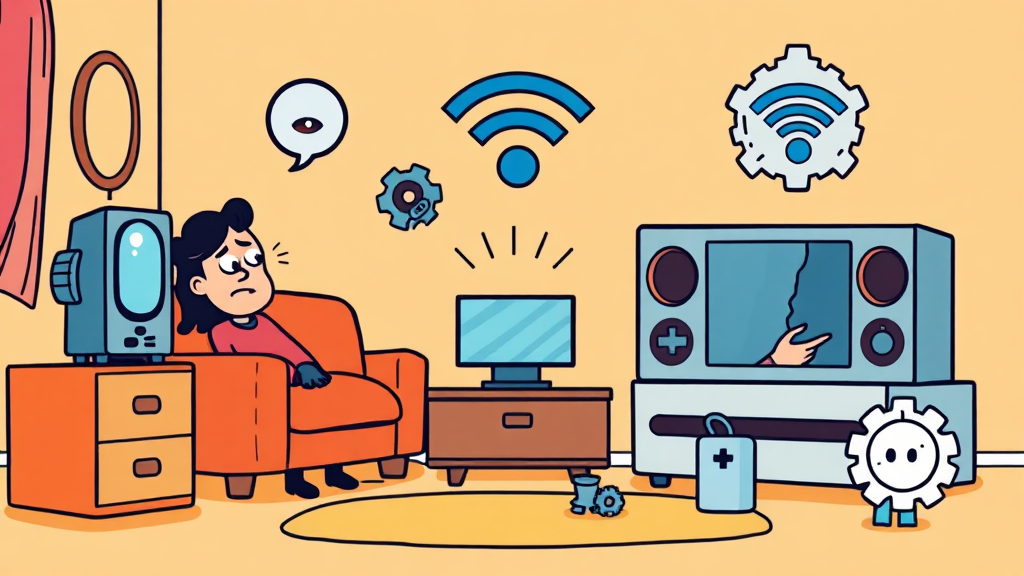 스마트홈 문제 해결 FAQ (cartoon 스타일)