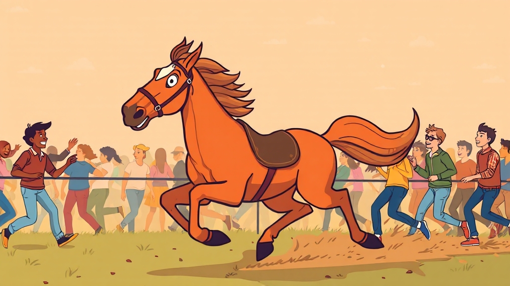 2026년 말띠 인간관계운 (cartoon 스타일)