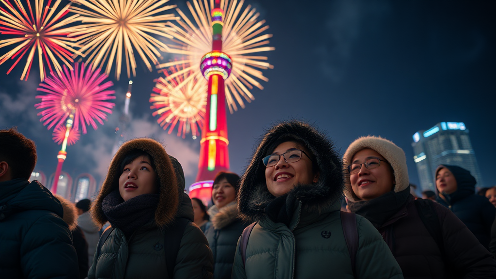 불꽃놀이 관람 시 유의사항 (realistic 스타일)